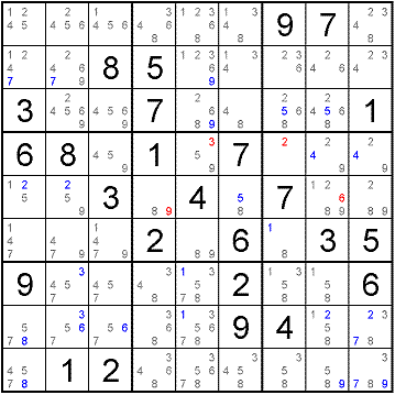 Sudoku assistant mit automatischen Hinweisen im Einsatz / with auto-hints at work